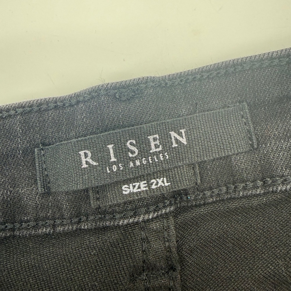 Risen Los Angeles Womens‎ 2XL High Rise Distressed Skinny Jeans Black - Picture 4 of 7